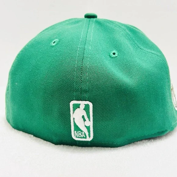 New‎ Era Boston Celtics NBA Champions Patch 59FIFTY Fitted Hat Cap 7 1/8 Green - Picture 4 of 6